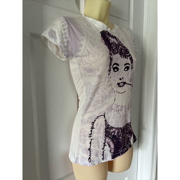 T-Shirt Audrey Hepburn Vintage XS 2006 Freeze A.V.E L.A. Inc. Retro - Picture 2 of 7